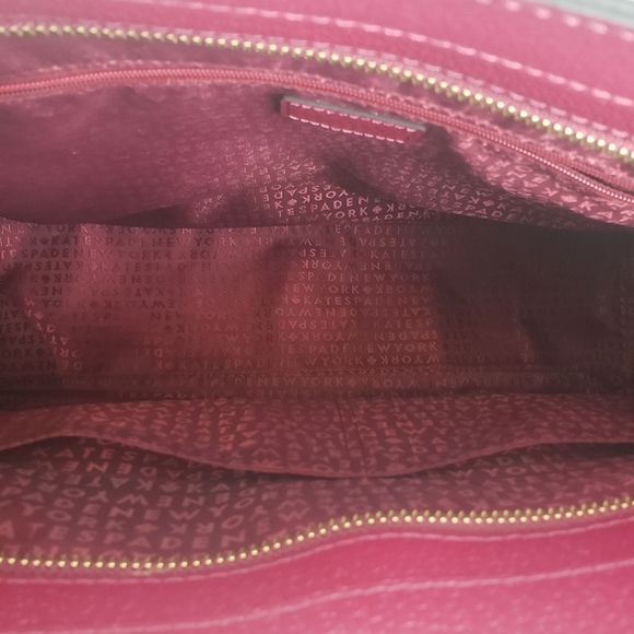 Kate Spade Wellesley Durham Red Leather Large Satchel Bag - Picture 9 of 10